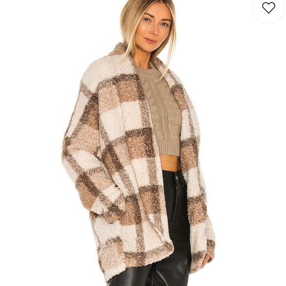 NEW Amanda Uprichard Aspen cardi coat neutral oatmeal Size LARGE